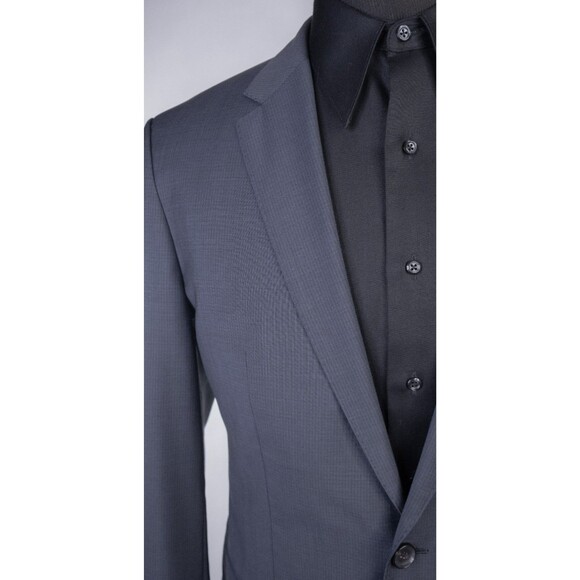 BOSS Hugo Boss Suit Jacket Sport Coat Blazer Sz 40L Striped Gray Wool 2-Button - Picture 5 of 14